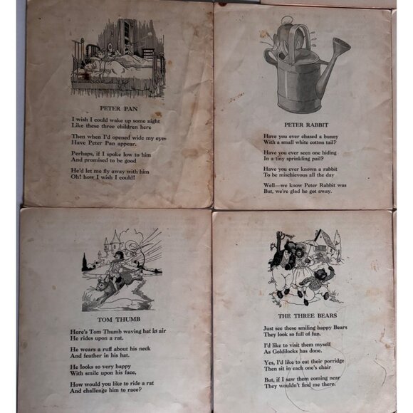 Vtg 1930s Platt & Munk Childrens 17 Book Set Classic Fairy Tales Nursery Rhymes - Picture 13 of 15